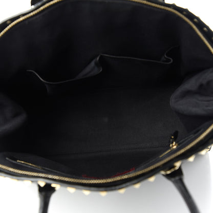Valentino Garavani Vitello Rockstud Dome Shopper Black 5 of 10