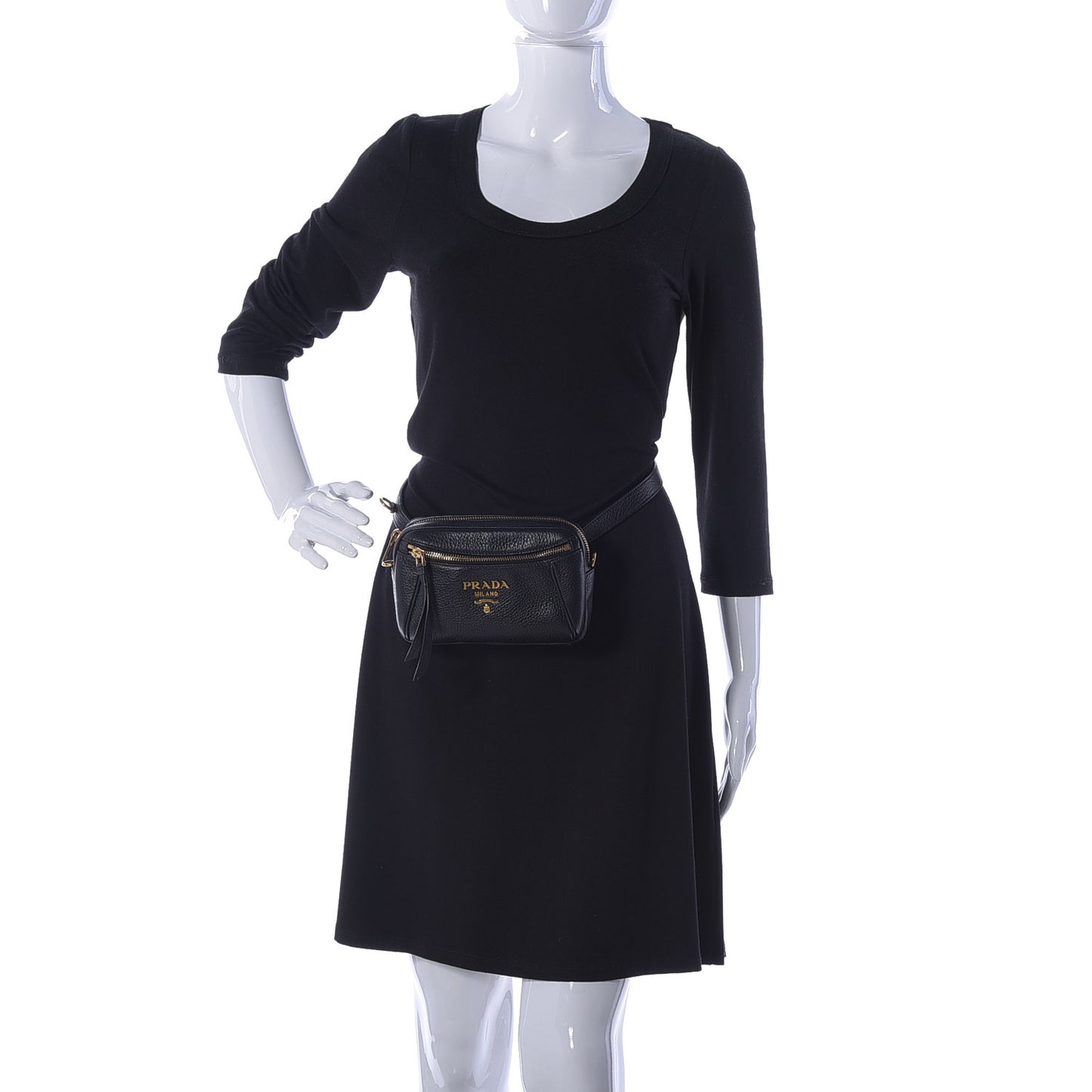 Vitello Daino Belt Bag Black