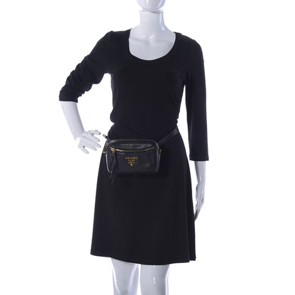 Prada Vitello Daino Belt Bag Black 2 of 14