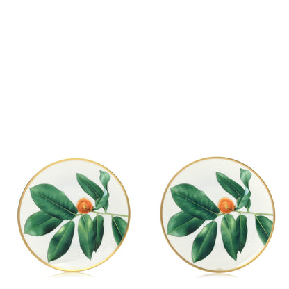 Hermes Porcelain Passifolia Dessert Plate Set of 2 1 of 7