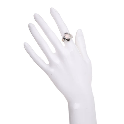 Van Cleef & Arpels 18K White Gold Mother of Pearl Pure Alhambra Ring 49 4.75 2 of 13