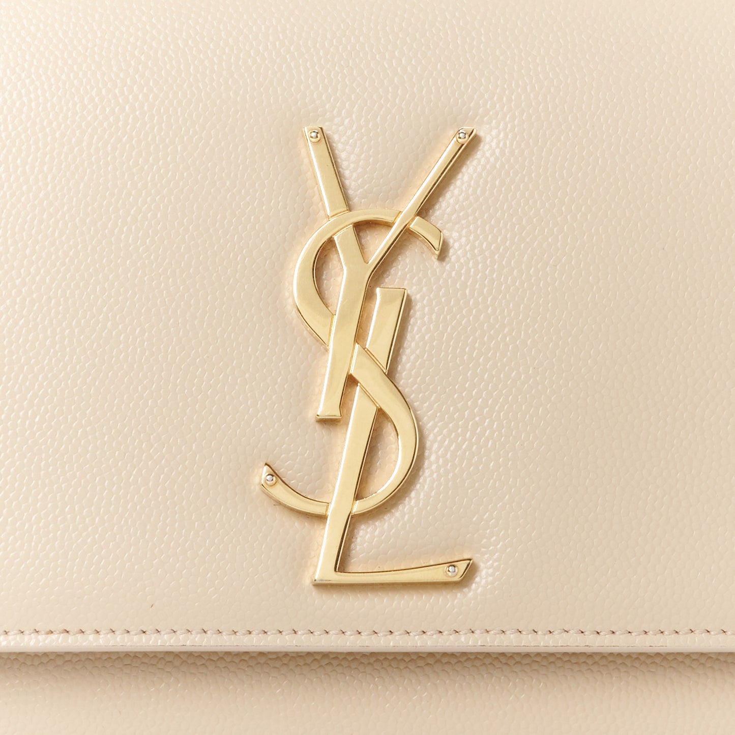 Grain De Poudre Classic Monogram Cassandre Clutch Nude Powder