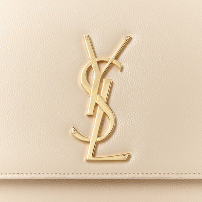Saint Laurent Grain De Poudre Classic Monogram Cassandre Clutch Nude Powder 9 of 13