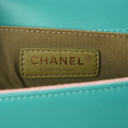 Chanel Calfskin Quilted Medium Boy Flap Turquoise 6 of 7