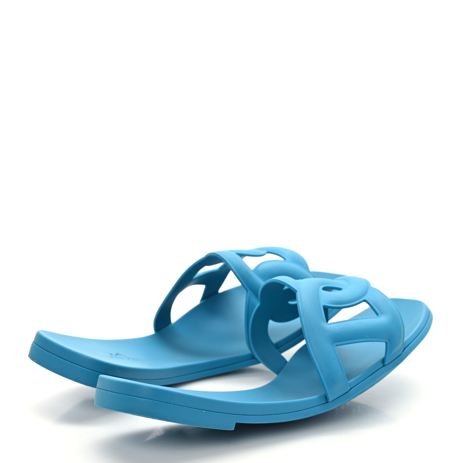 Hermes Rubber Aloha Sandals 38 Bleu Vif 4 of 8