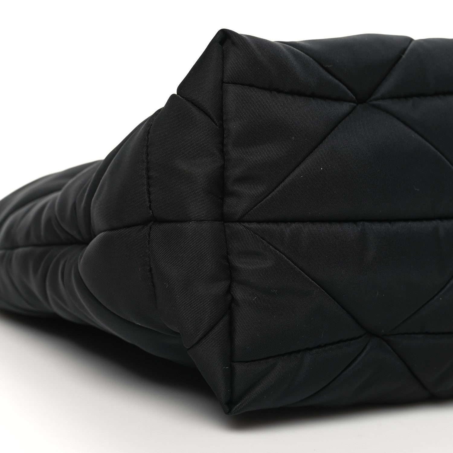 Prada Re-Nylon Nappa Triangle Quilted Padded Double Handled Zip Pocket Tote Black 8 of 9