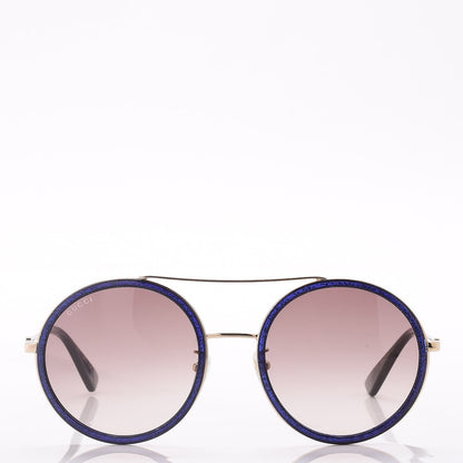 Gucci Round Glitter Sunglasses GG0061S Blue 2 of 8