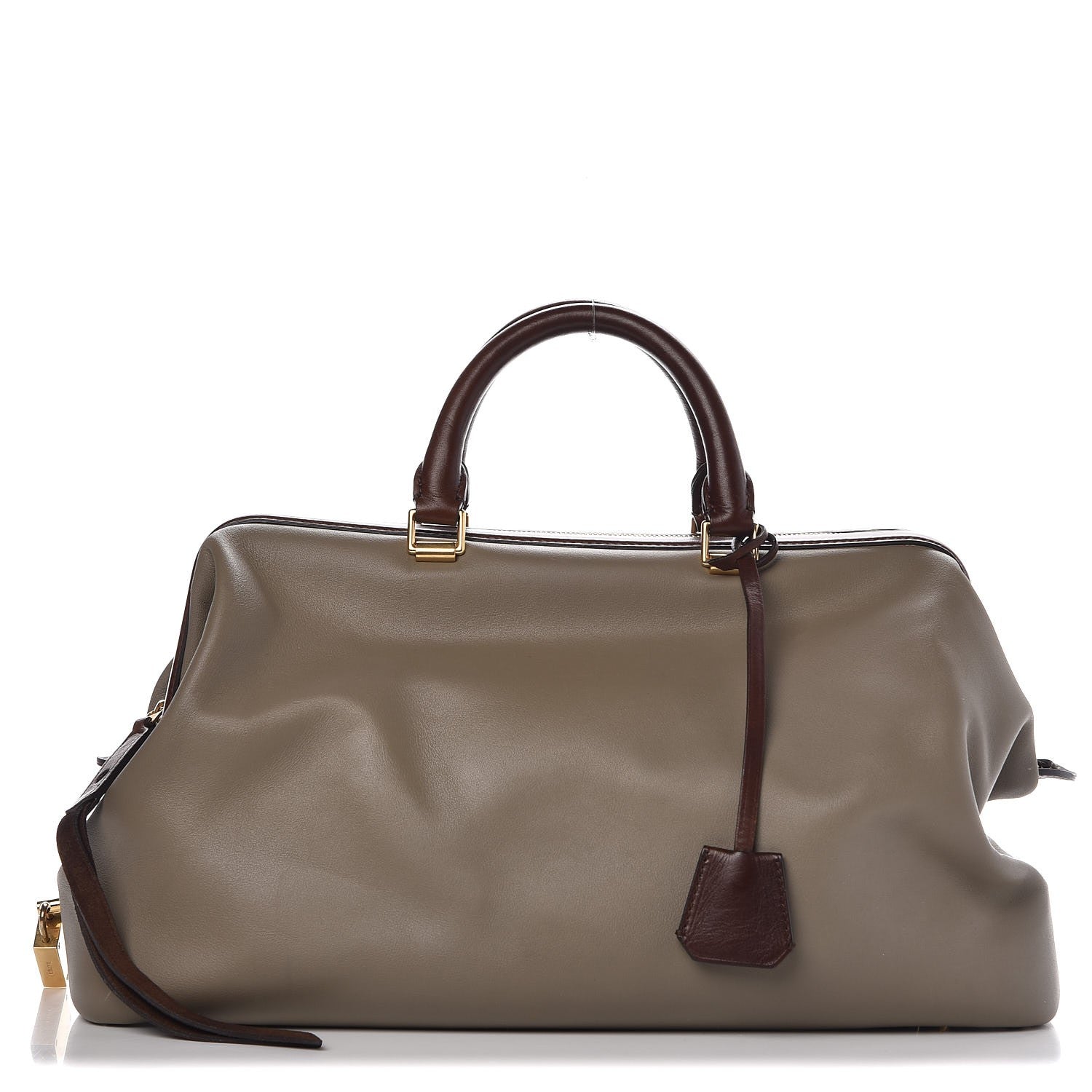 Celine Satin Calfskin Long Frame Doctor Bag Taupe 1 of 9