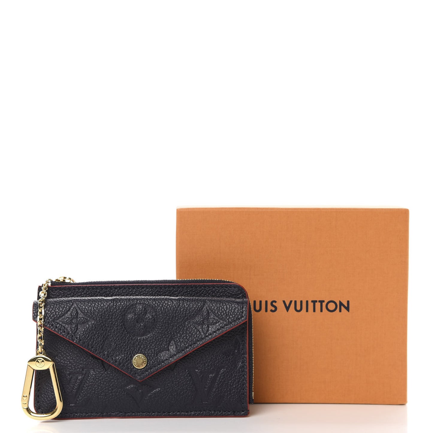 Empreinte Recto Verso Card Holder Marine Rouge