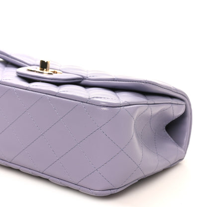 Chanel Lambskin Quilted Mini Top Handle Rectangular Flap Light Purple 10 of 11
