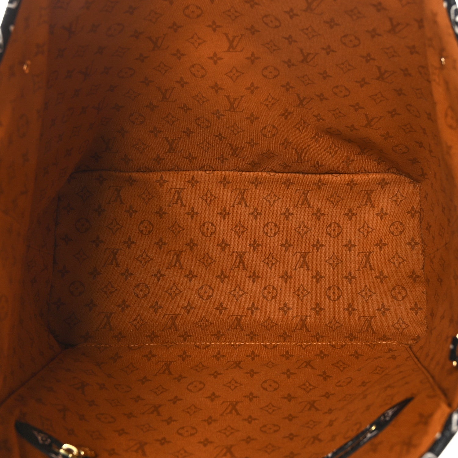 Louis Vuitton Monogram Giant Crafty Neverfull MM Creme Caramel 5 of 9