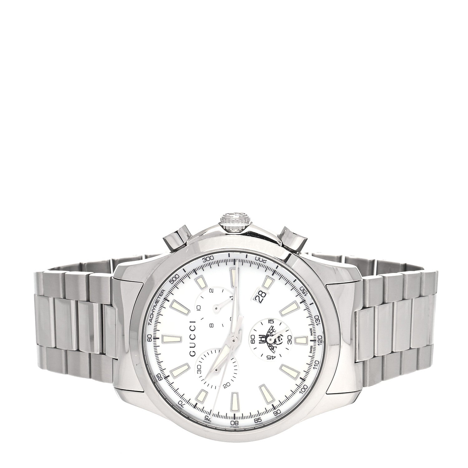 Gucci Stainless Steel 38mm G-Timeless Bee Chronograph Quartz Watch 2 of 5