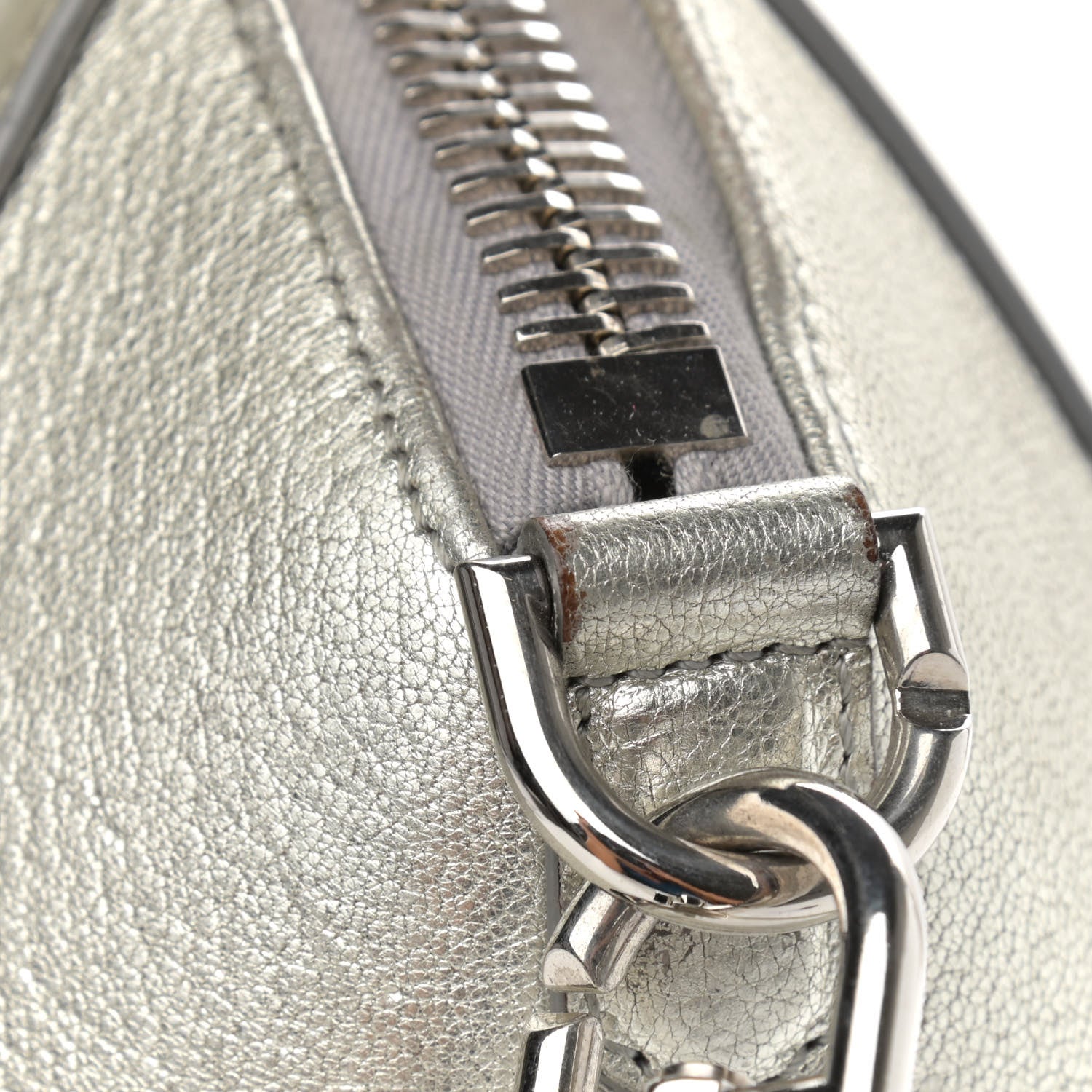 Givenchy Metallic Sugar Goatskin Small Antigona Silver 12 of 25
