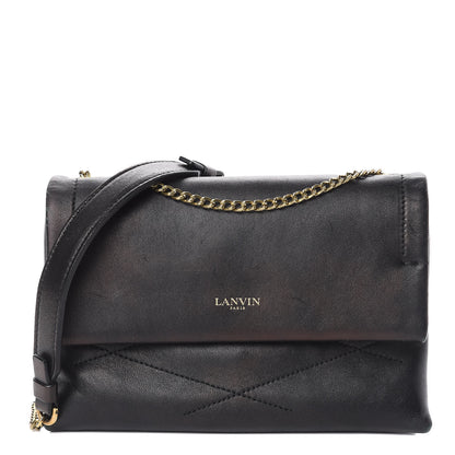 Lanvin Lambskin Quilted Mini Sugar Flap Shoulder Bag Black 1 of 11