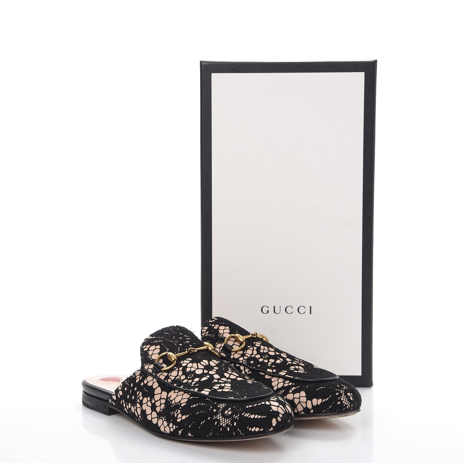 Gucci Leather Lace Horsebit Princetown Slippers 37.5 Black 12 of 12