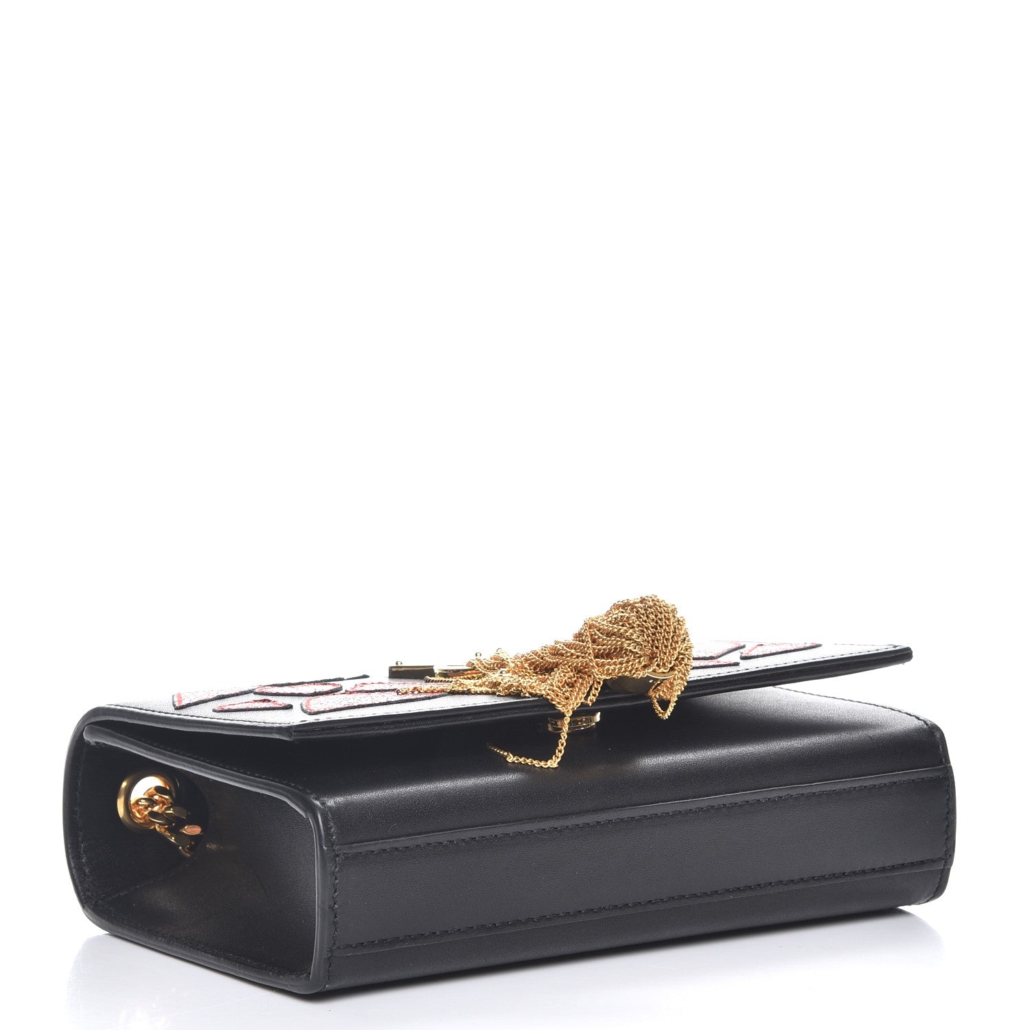 Saint Laurent Calfskin Small Monogram Kate Tassel Heart Satchel Black Rouge 4 of 7