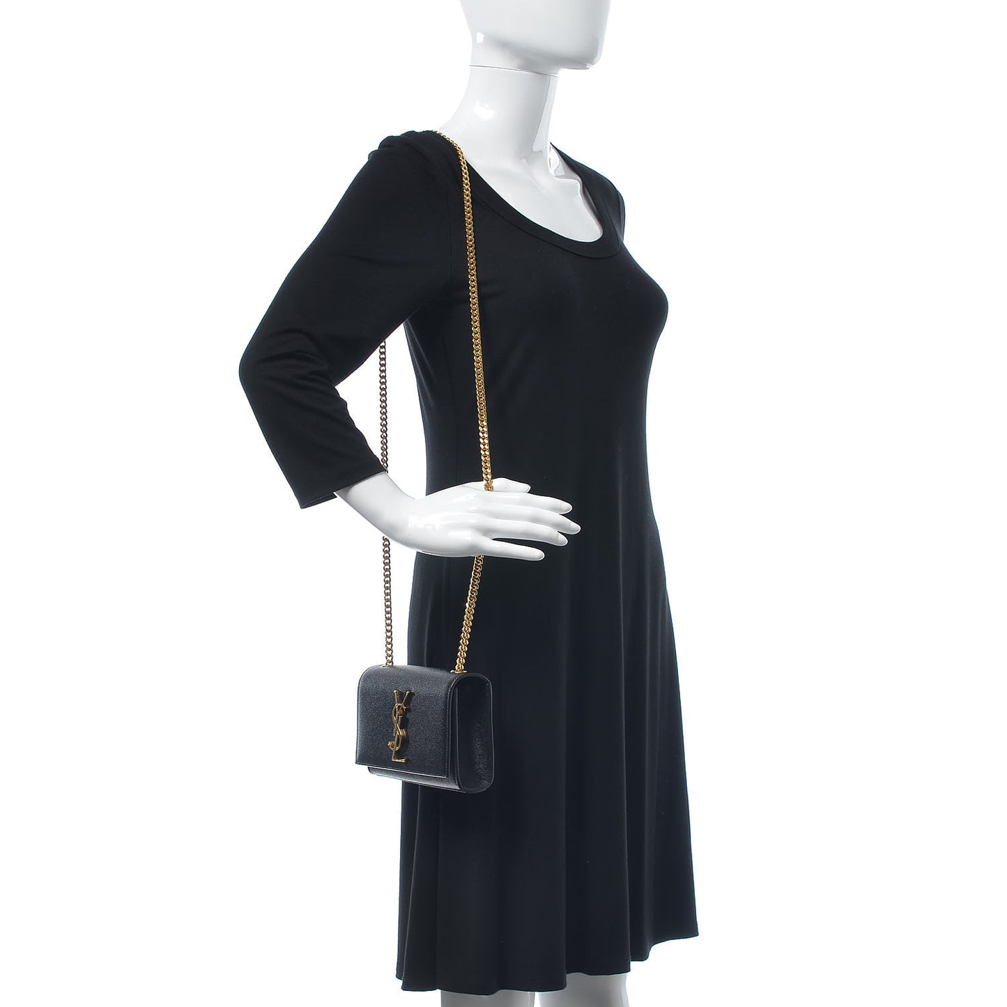 Grain De Poudre Small Monogram Kate Satchel Black