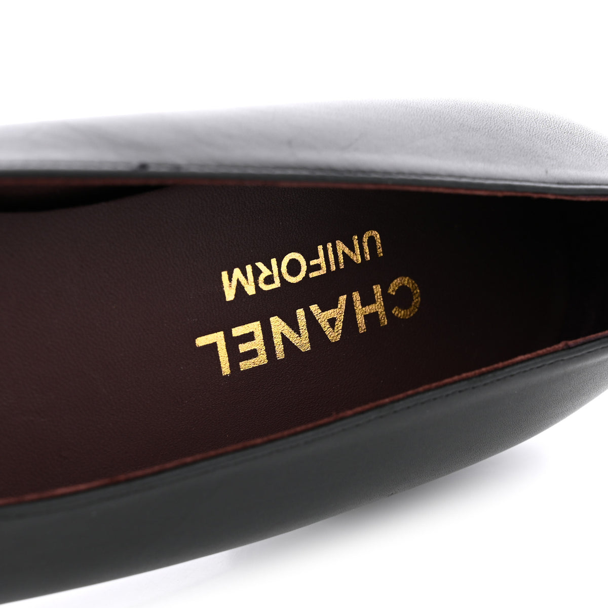 Chanel Lambskin Cap Toe CC Uniform Ballerina Flats 36.5 Black 8 of 11