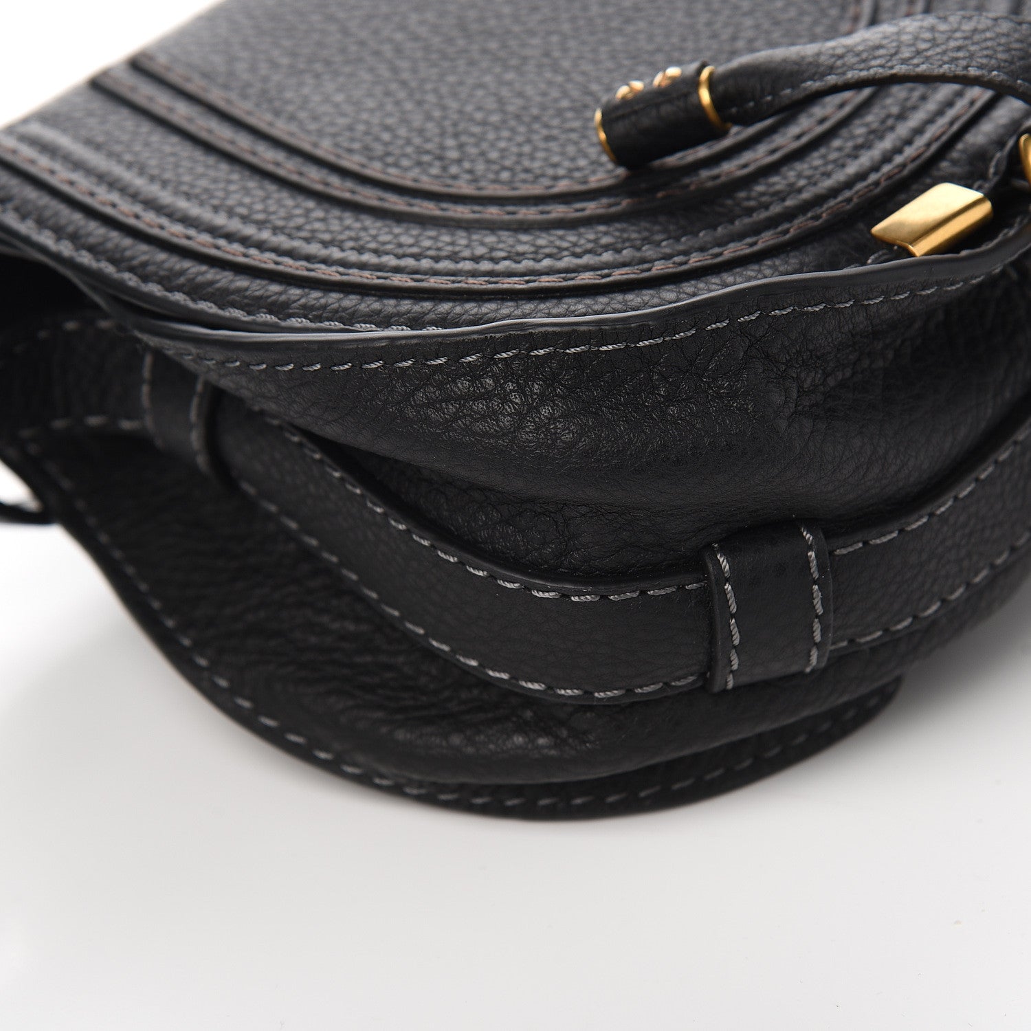 Chloe Calfskin Mini Marcie Round Crossbody Bag Black 7 of 9