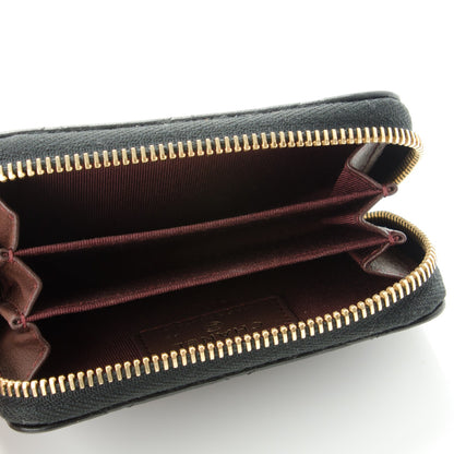 Chanel Lambskin Quilted Zip Around Coin Purse Wallet Black 5 of 7
