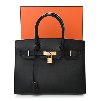 Hermes Madame Calfskin Birkin Sellier 30 Black 10 of 10