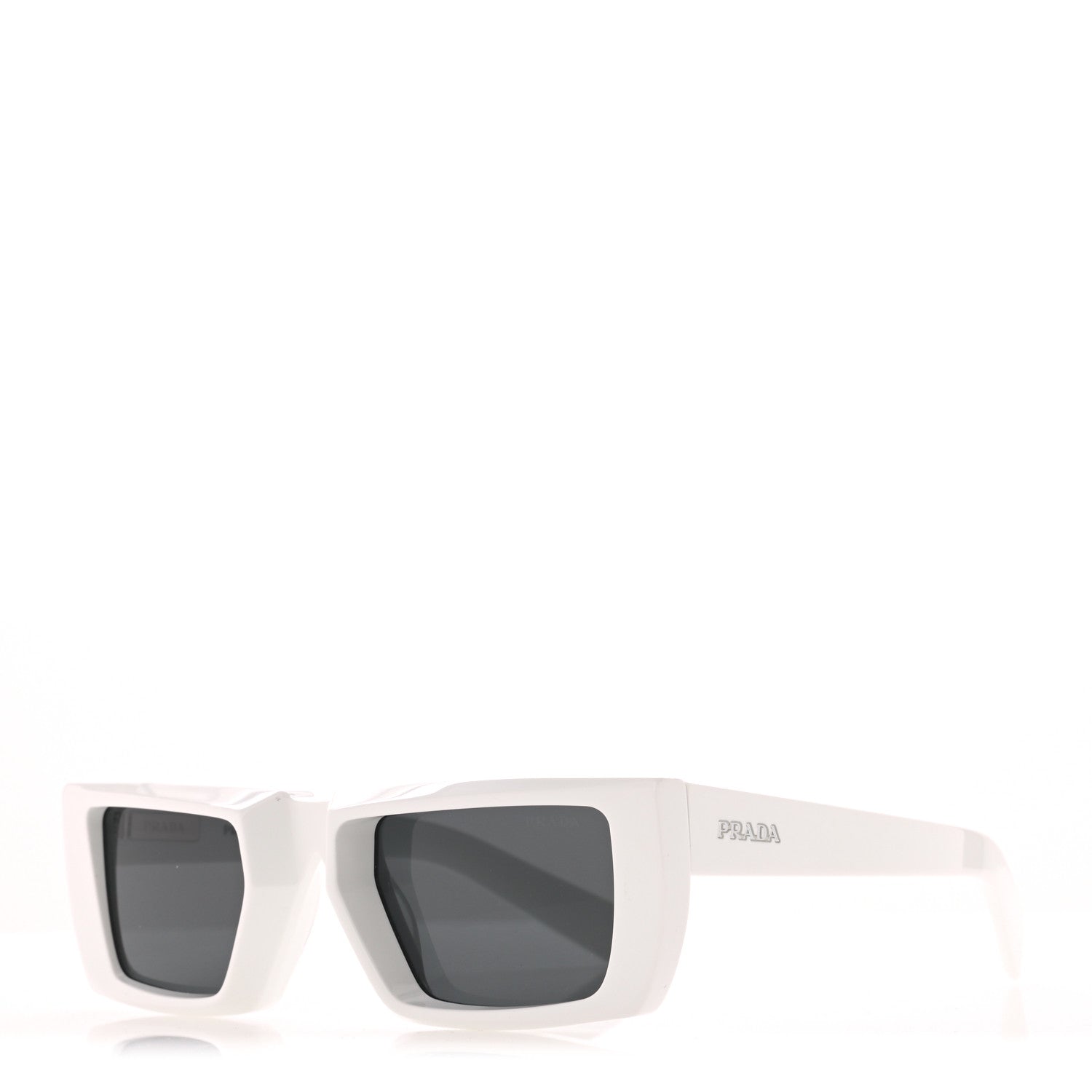 Prada Runway Sunglasses SPR 24Y White Slate Gray 1 of 8