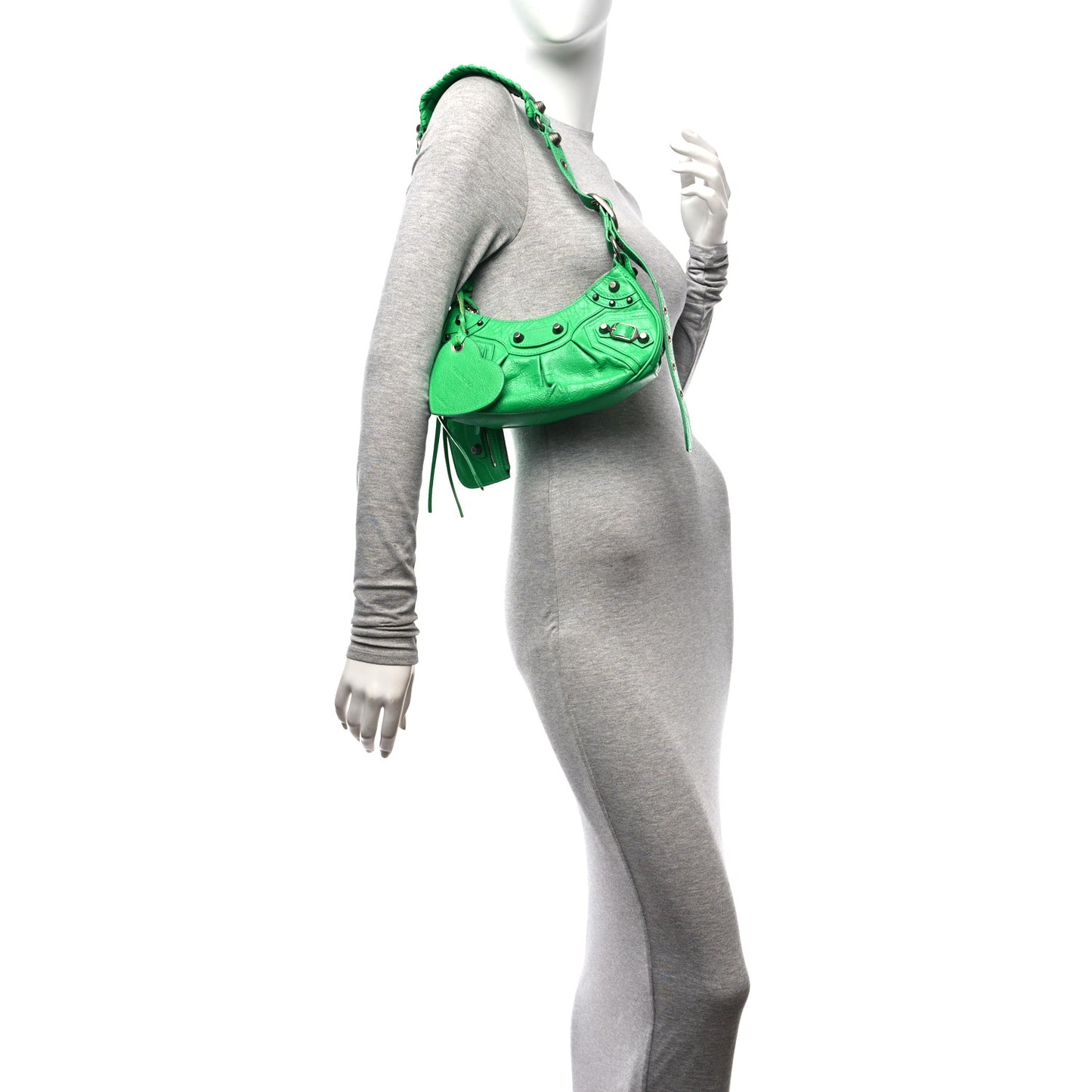Agneau Arena Le Cagole Shoulder Bag XS Vivid Green