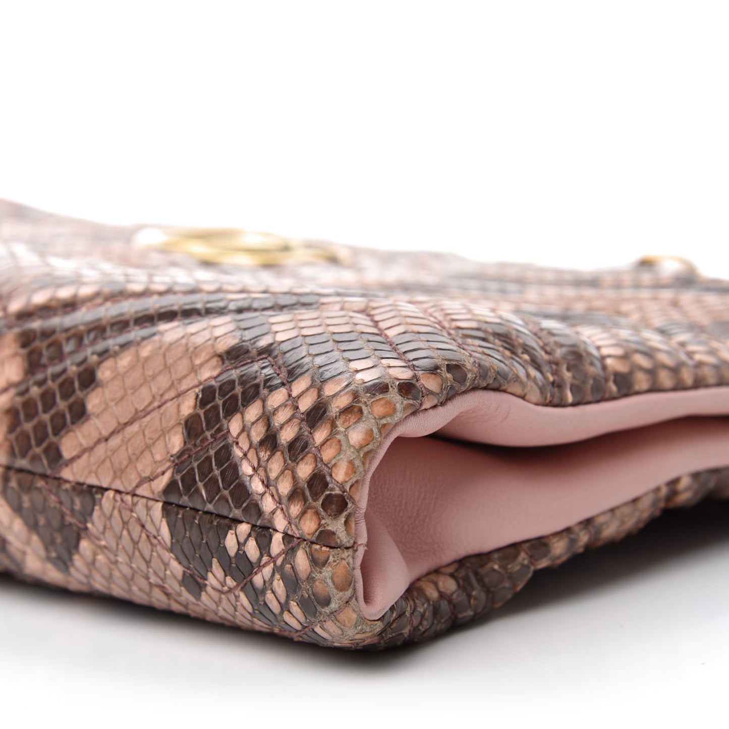Snakeskin Matelasse GG Marmont Double Zip Chain Bag