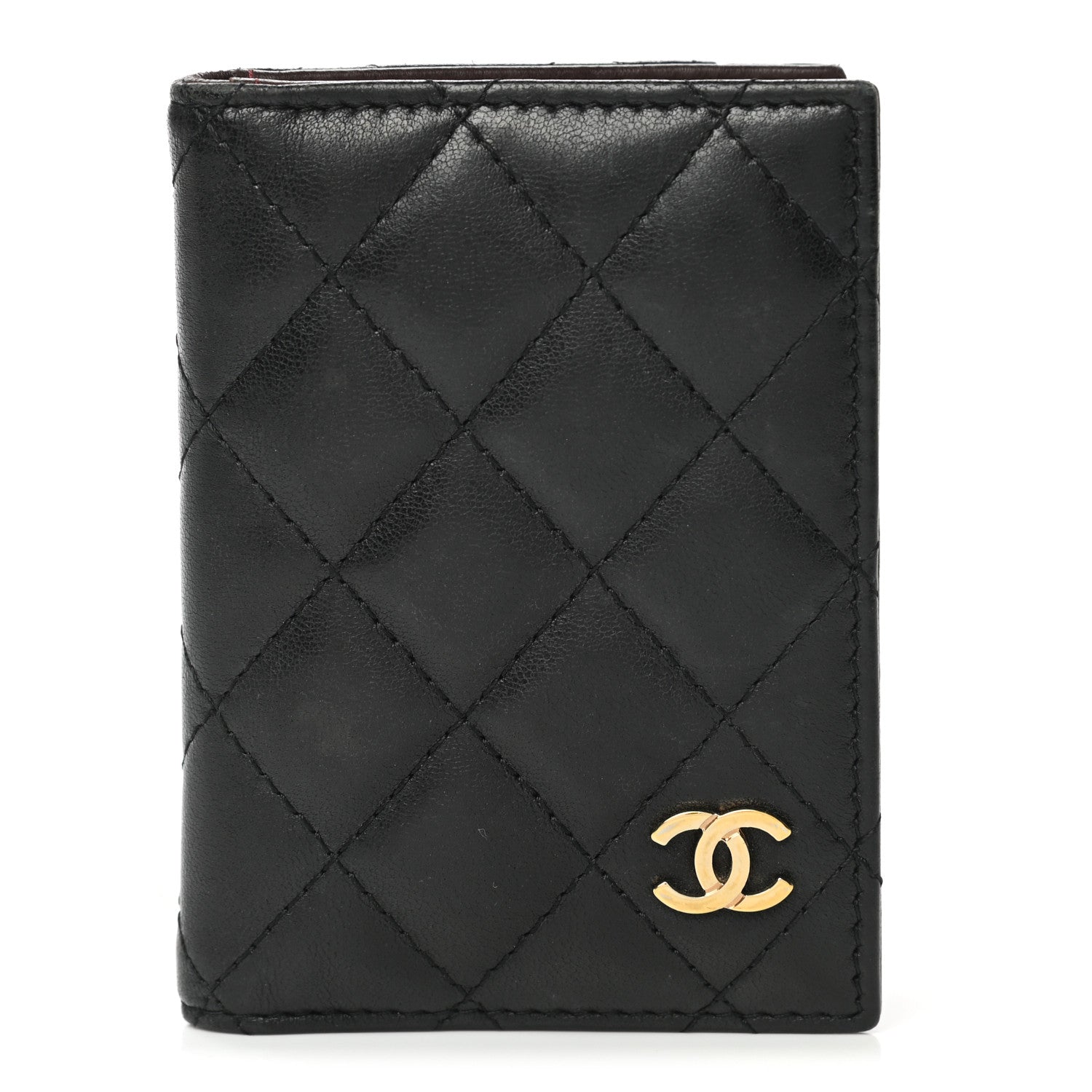 Chanel Lambskin Quilted Card Holder Wallet Black 1 of 14