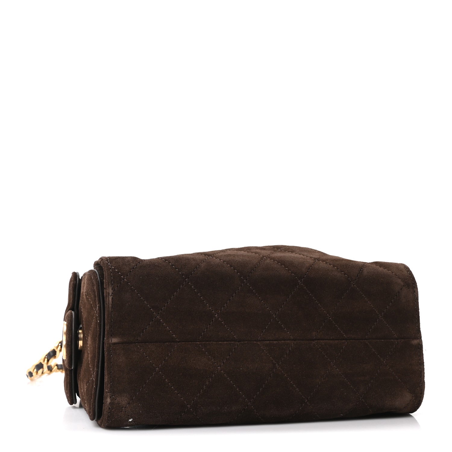 Chanel Suede Quilted Mini Chanel 25 Handbag Dark Brown 7 of 21