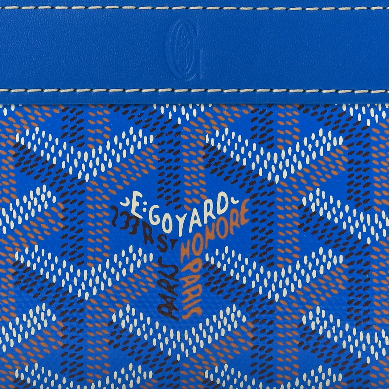 Goyardine Compact Wallet Blue