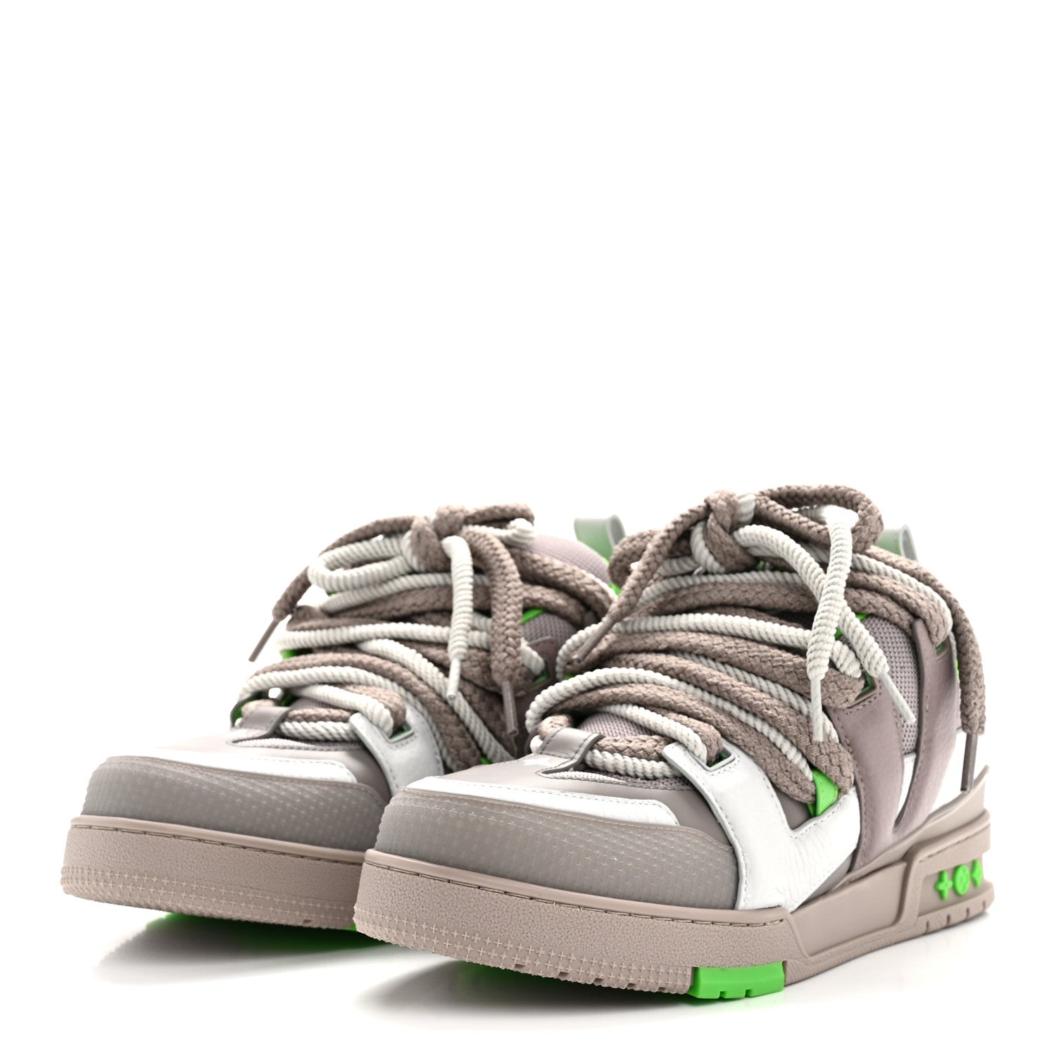 Louis Vuitton Calfskin Mens LV Skate Sneaker 9 Grey Green 4 of 10