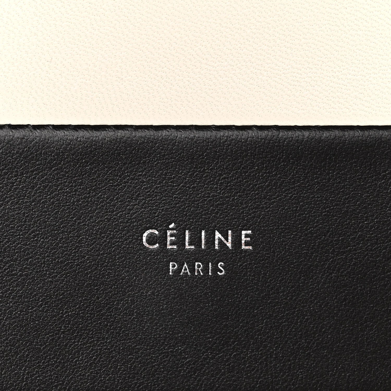 Celine Smooth Lambskin Frame Evening Chain Clutch Black White 6 of 11