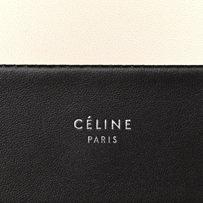 Celine Smooth Lambskin Frame Evening Chain Clutch Black White 6 of 11