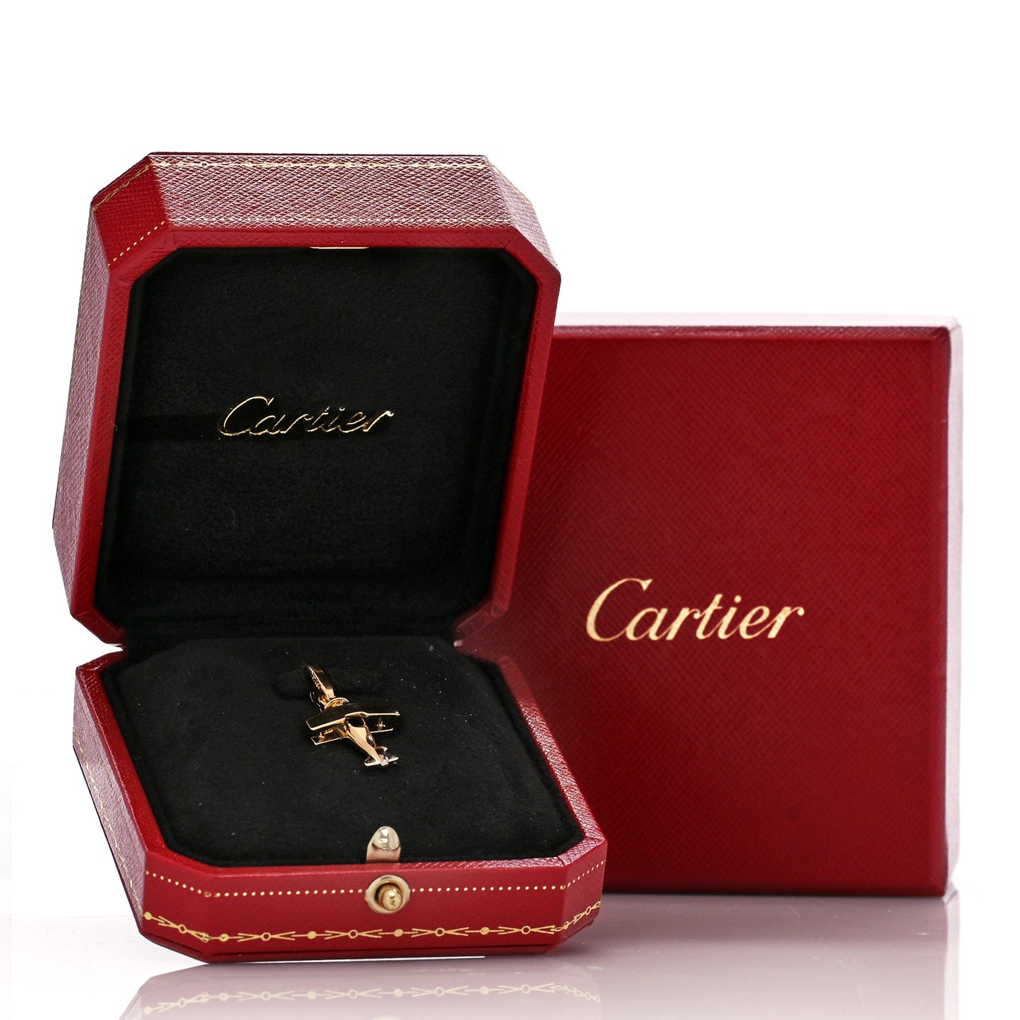 18K Yellow Gold Airplane Charm