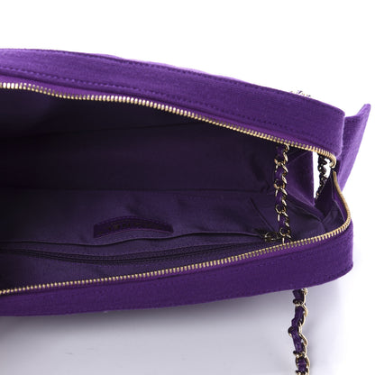 Chanel Jersey Quilted Camera Case Purple 6 of 12
