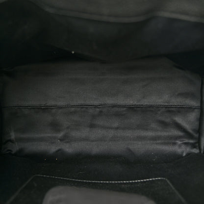 Miu Miu Goatskin Madras Soft Calf Crystal Embellished Tote Black 5 of 14