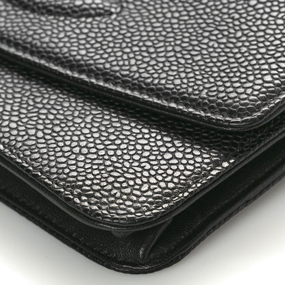 Chanel Caviar Timeless CC Wallet On Chain WOC Black 10 of 10