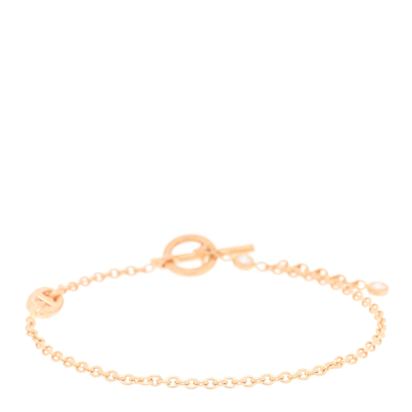 18K Rose Gold Diamond Farandole Toggle Bracelet