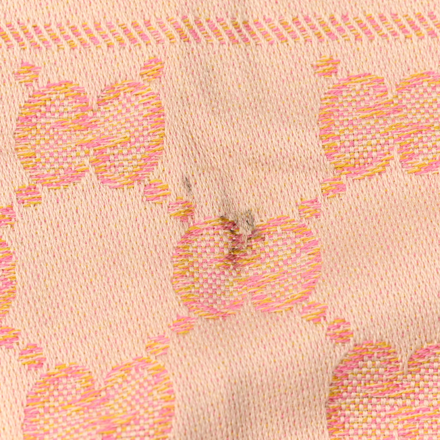 Wool Jacquard Monogram Jumbo GG Lady Moul Nest Scarf Pink Beige