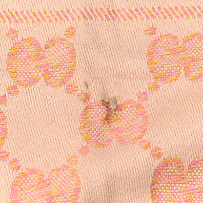 Gucci Wool Jacquard Monogram Jumbo GG Lady Moul Nest Scarf Pink Beige 5 of 5