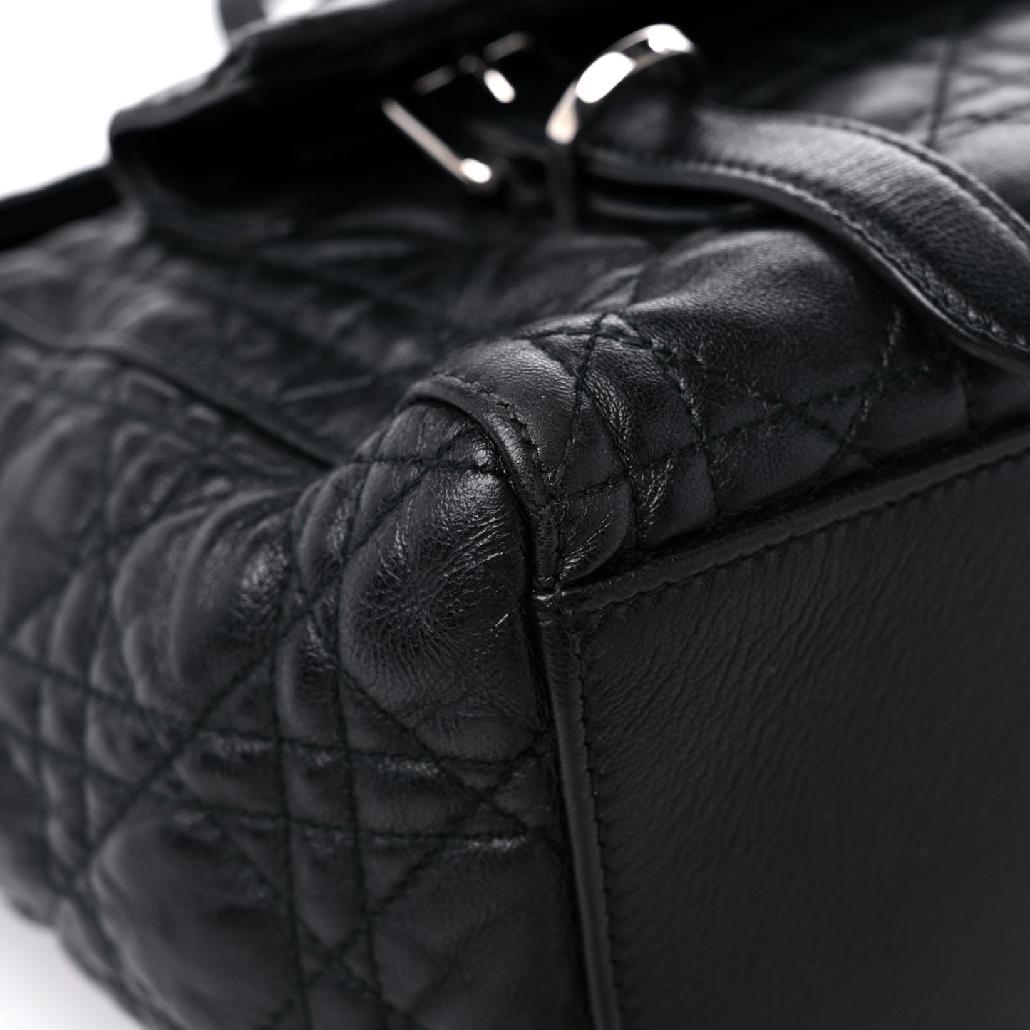 Lambskin Cannage Large Stardust Backpack Black