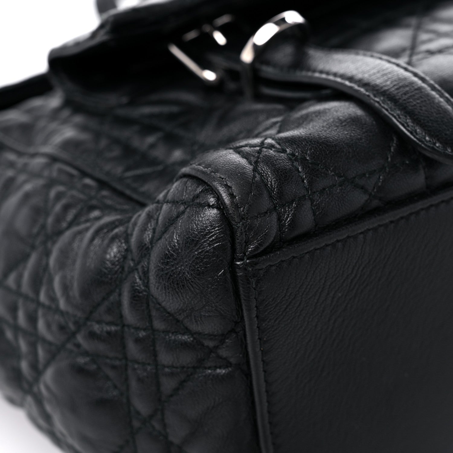 Christian Dior Lambskin Cannage Large Stardust Backpack Black 7 of 12