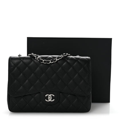 Chanel Caviar Quilted Jumbo Single Flap Black 14 of 14