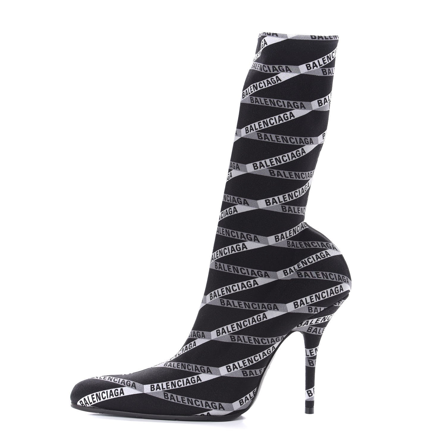 Balenciaga Spandex Losange Monogram 110mm Booties 39 Gris Black 1 of 7
