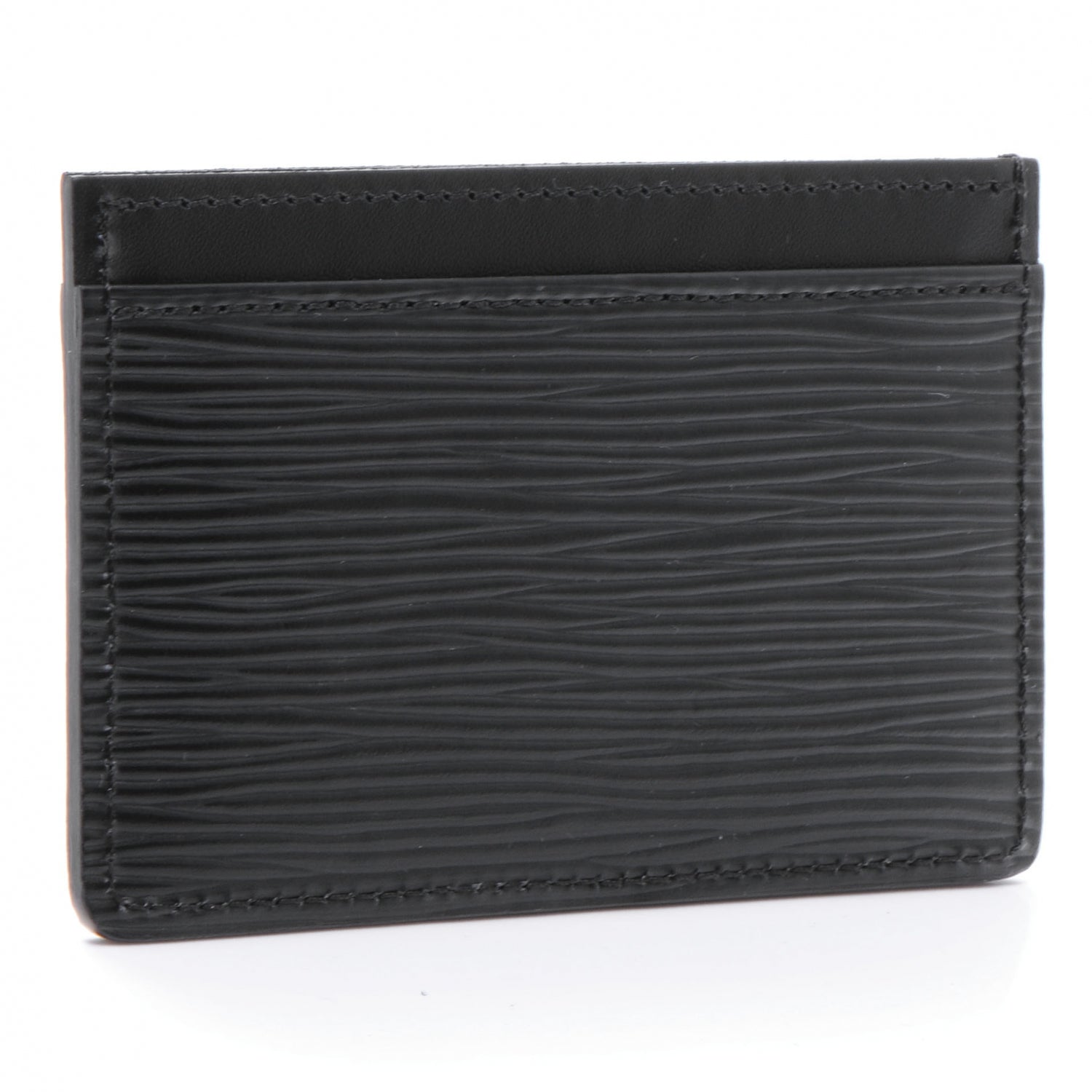 Louis Vuitton Epi Simple Card Holder Black 3 of 7