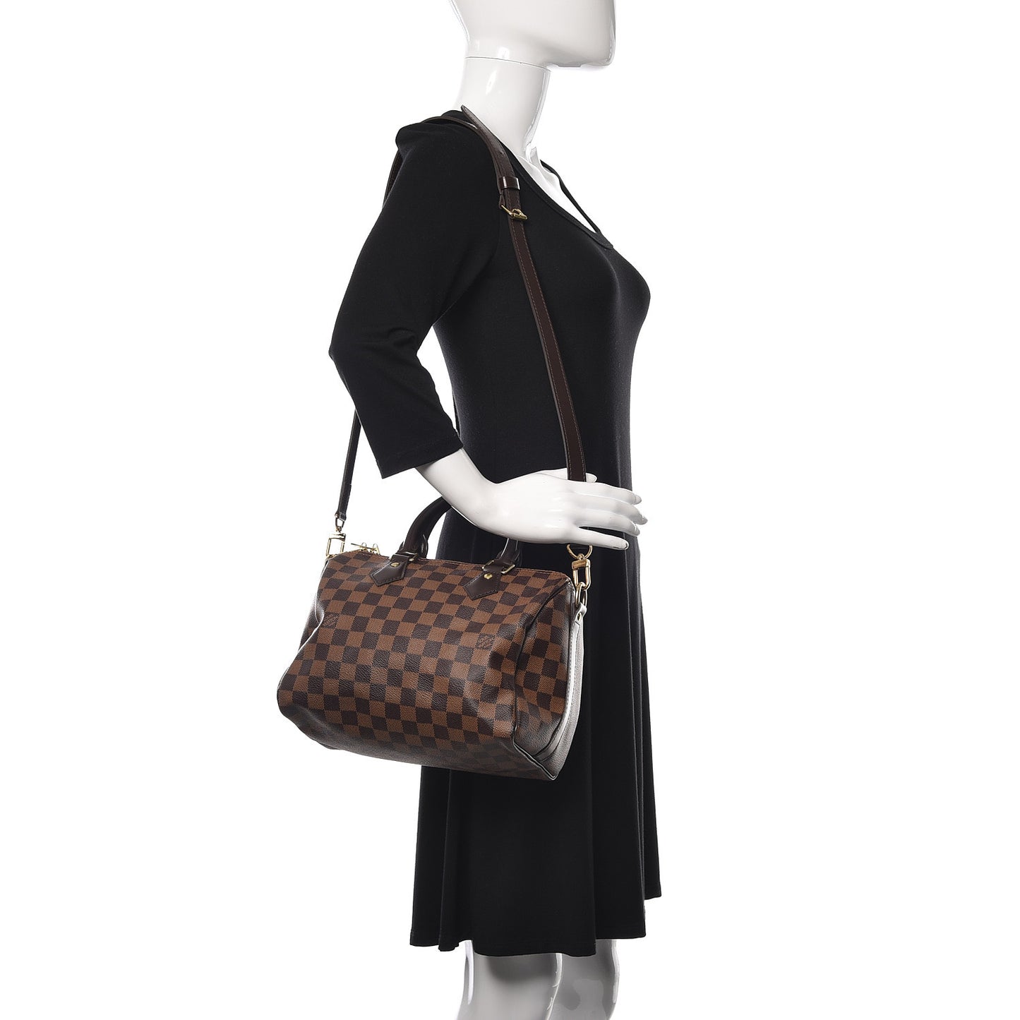Damier Ebene Speedy Bandouliere 25