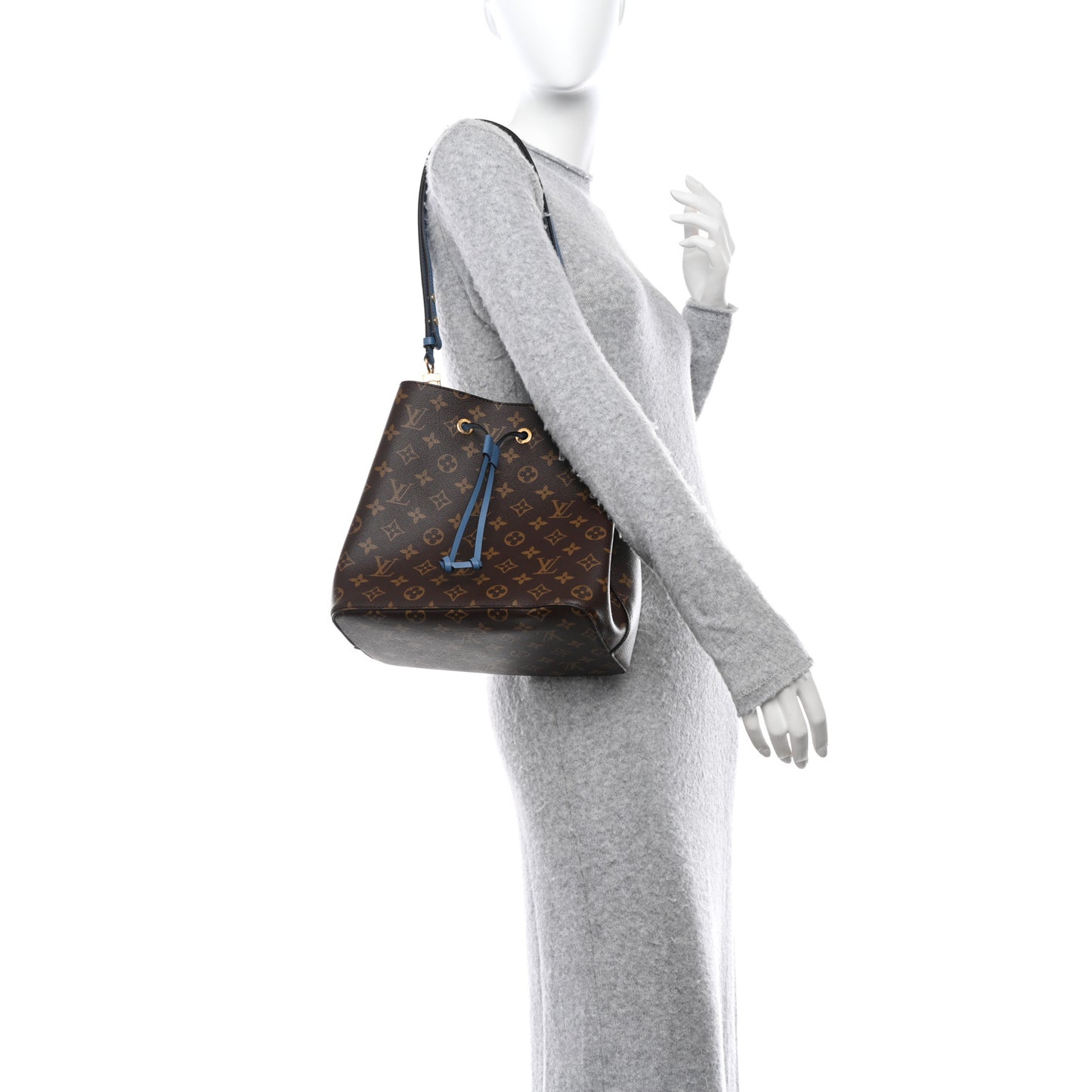 LOUIS VUITTON Monogram Neonoe MM Blue Jean