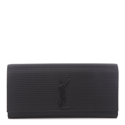 Saint Laurent Viscose Monogram Cassandre Clutch Black 1 of 9