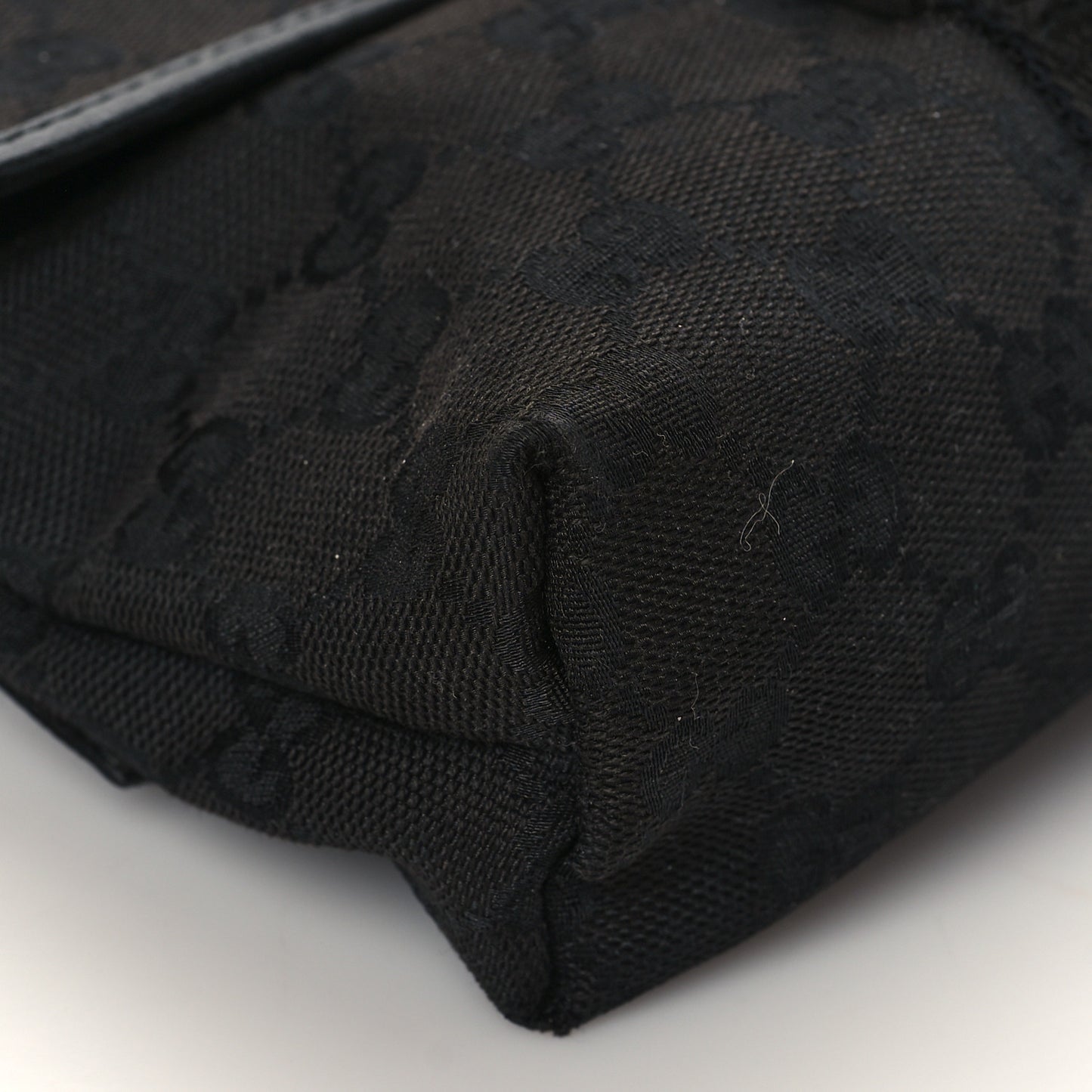 GG Monogram Web Buckle Belt Bag Black